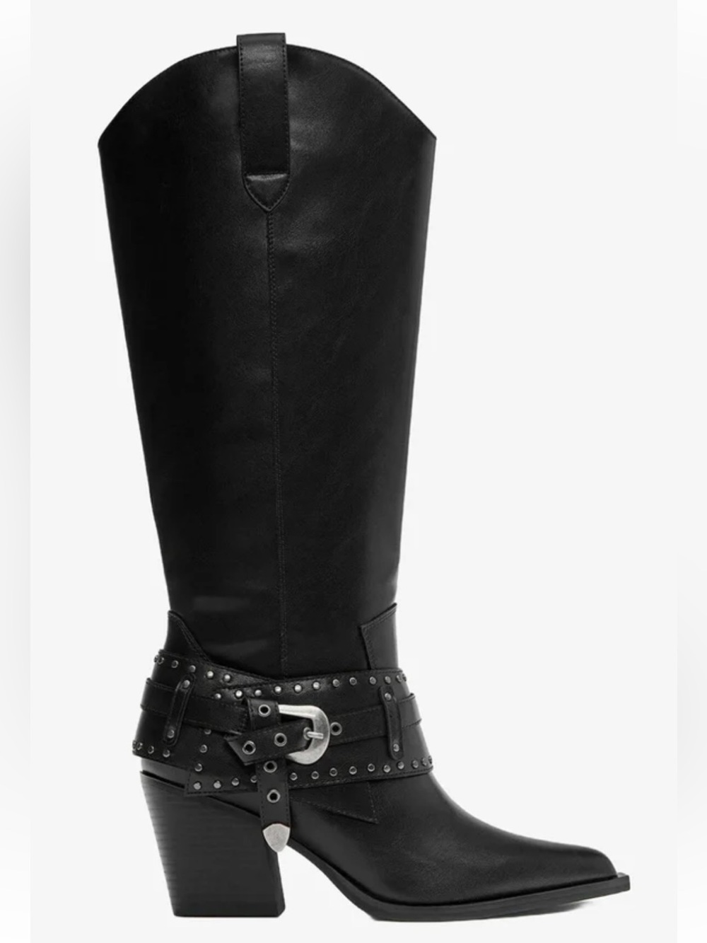 Zara Size 40 Pull&Bear Western Studded Buckle Cowboy